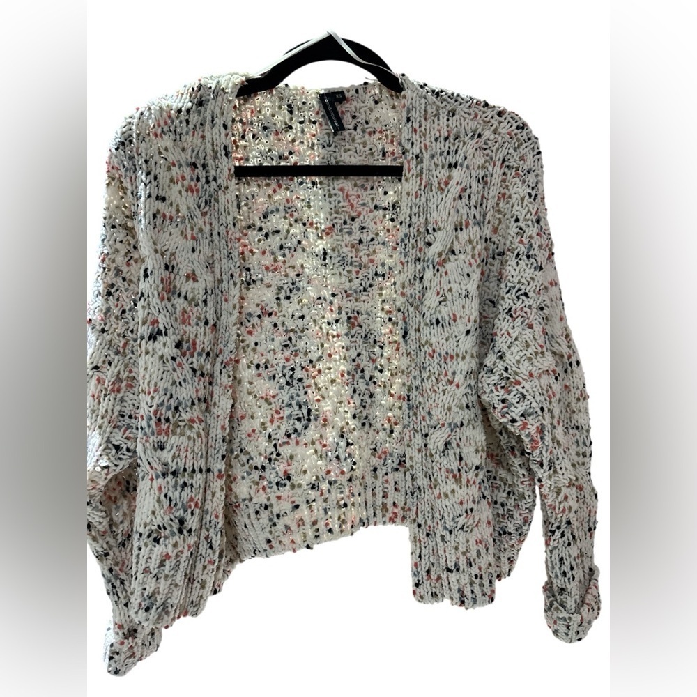 Cozy Knit Cardigan in Cream and Black